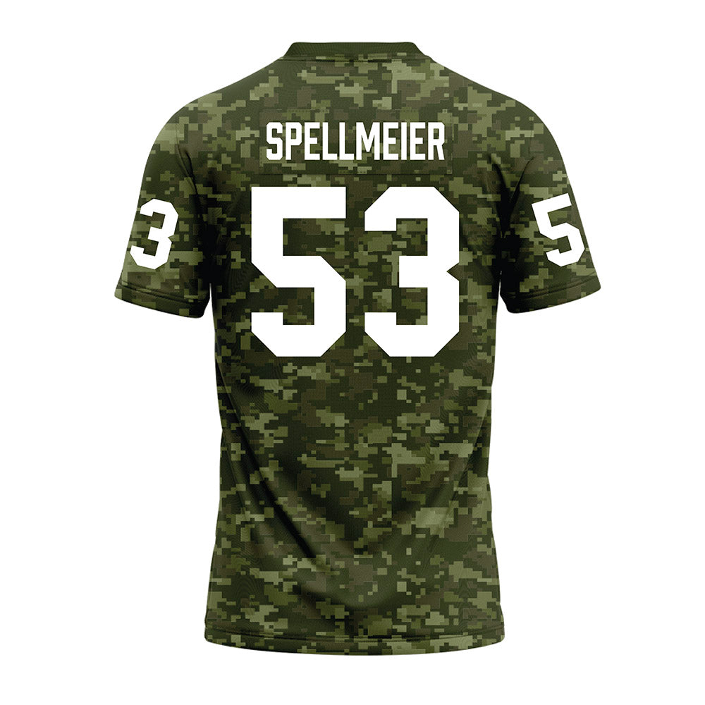 Tarleton State - NCAA Football : CJ Spellmeier - Military Green Camo Premium Football Jersey-1