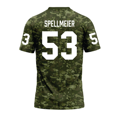 Tarleton State - NCAA Football : CJ Spellmeier - Military Green Camo Premium Football Jersey-1