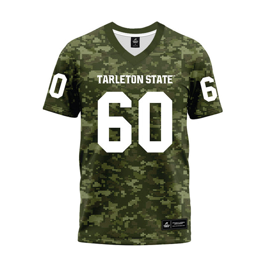 Tarleton State - NCAA Football : Hunter Smith - Military Green Camo Premium Football Jersey-0