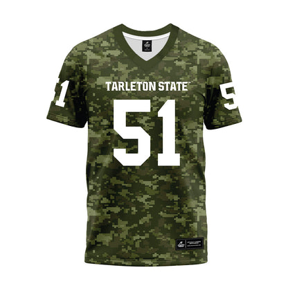 Tarleton State - NCAA Football : Dillon Brooks - Military Green Camo Premium Football Jersey-0