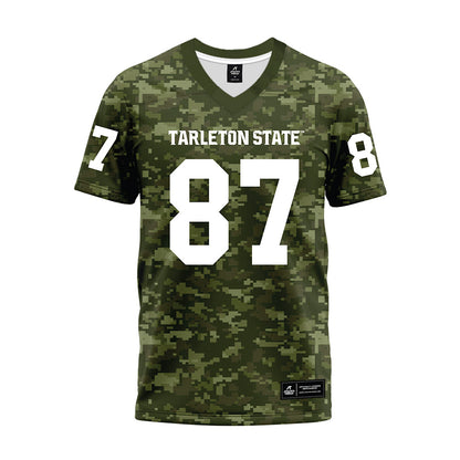 Tarleton State - NCAA Football : Rodrick Weaver Jr - Military Green Camo Premium Football Jersey-0