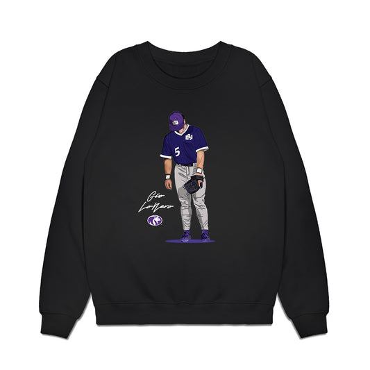 North Alabama - NCAA Baseball : Gio LoNero - Caricature Premium Crewneck Sweatshirt-0