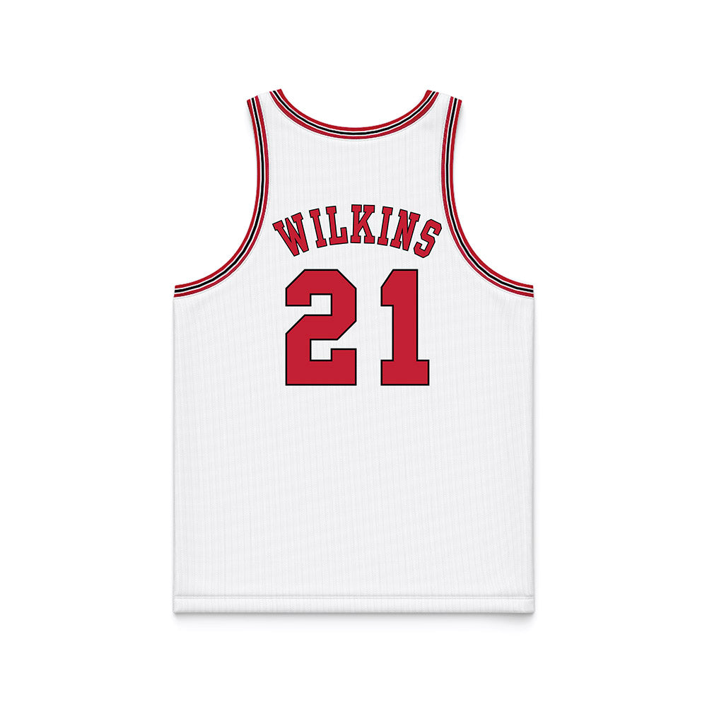 Georgia - NCAA Men's Basketball : dylan james - White Basketball Jersey-1