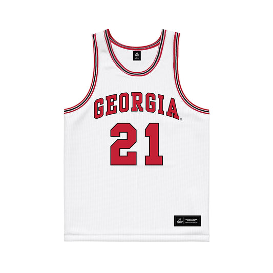Georgia - NCAA Men's Basketball : Markel Jennings - White Basketball Jersey-0