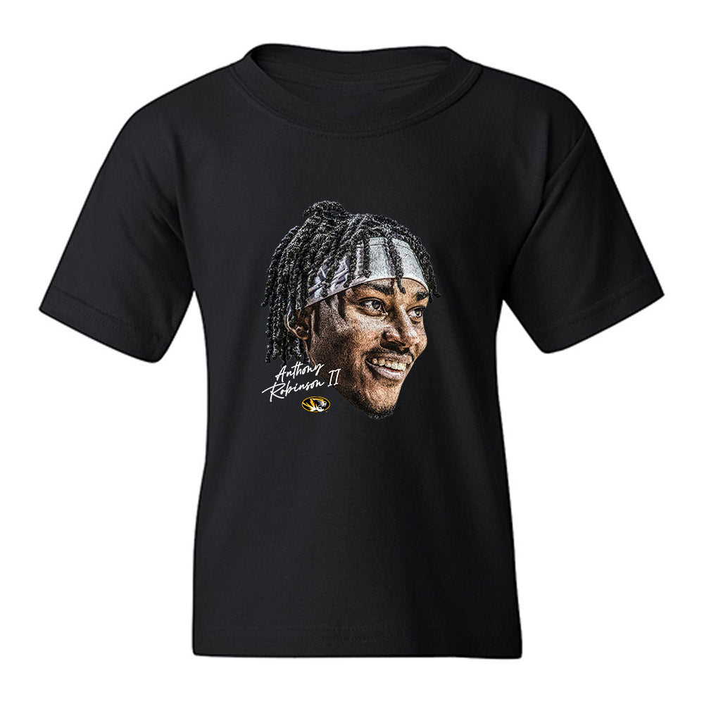 Missouri - NCAA Mens Basketball : Anthony Robinson II - Game Face Youth T-Shirt-0