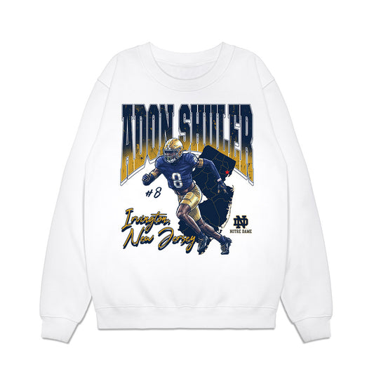 Notre Dame - NCAA Football : Adon Shuler - Caricature Premium Crewneck Sweatshirt-0