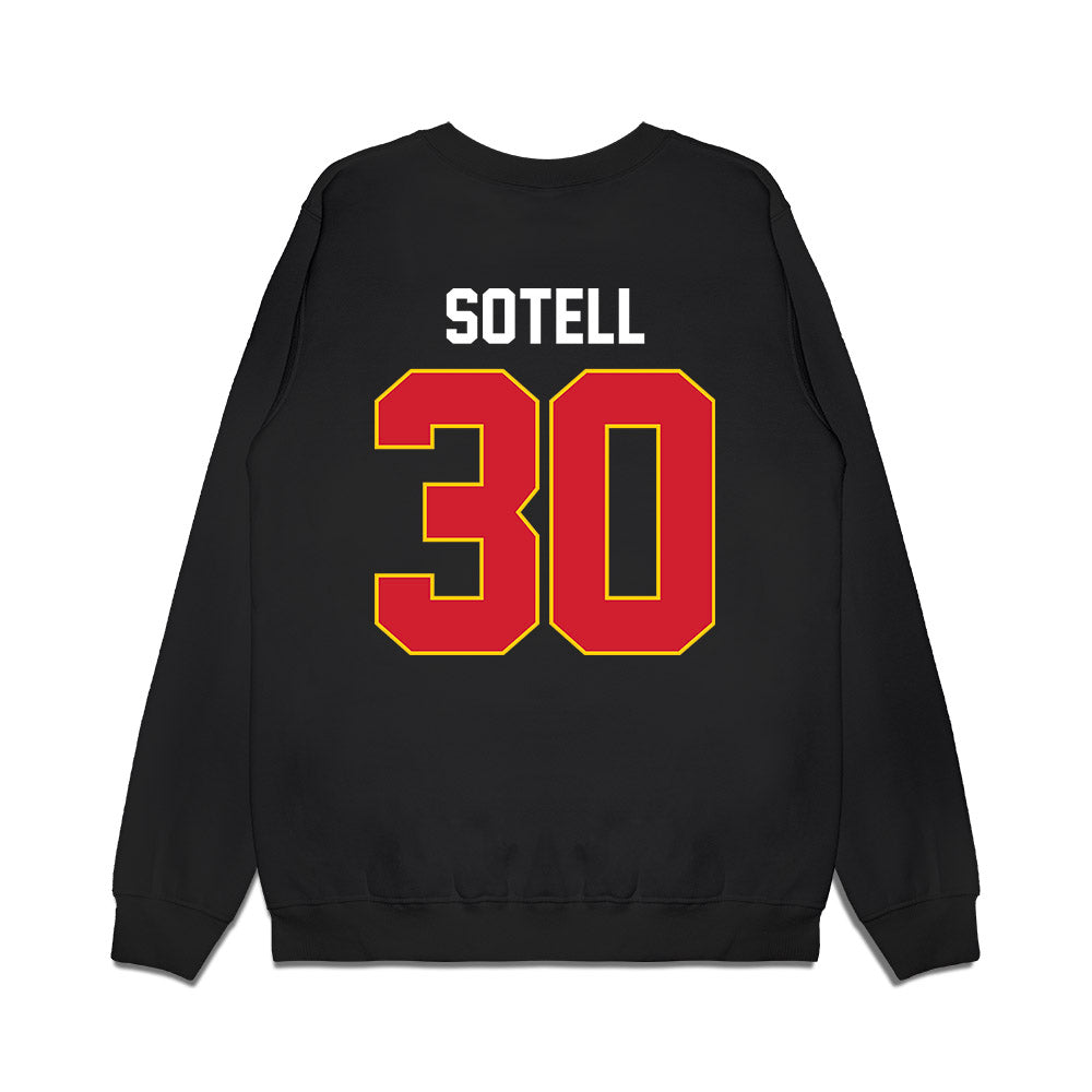 Maryland - NCAA Men's Basketball : Lukas Sotell - Vintage Shersey Premium Crewneck Sweatshirt-1