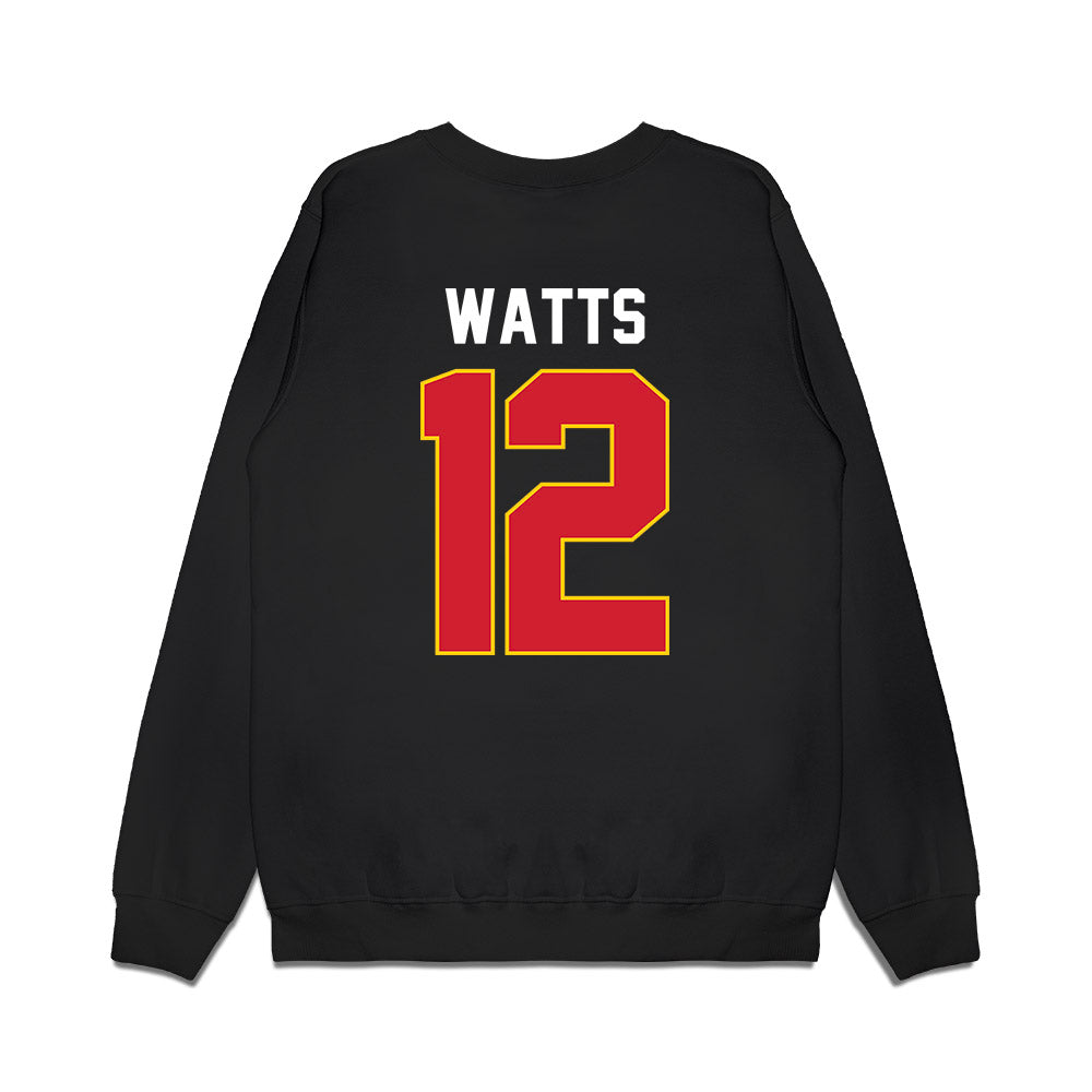 Maryland - NCAA Men's Basketball : Isaiah Watts - Vintage Shersey Premium Crewneck Sweatshirt-1