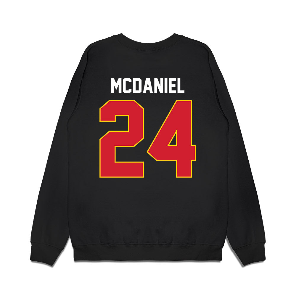 Maryland - NCAA Women's Basketball : Brianna McDaniel - Vintage Shersey Premium Crewneck Sweatshirt-1
