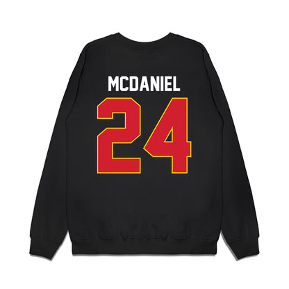 Maryland - NCAA Women's Basketball : Brianna McDaniel - Vintage Shersey Premium Crewneck Sweatshirt-1