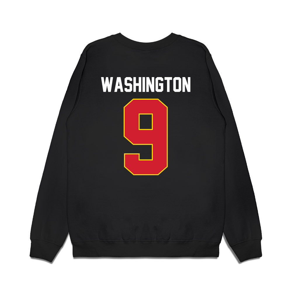 Maryland - NCAA Men's Basketball : Solomon Washington - Vintage Shersey Premium Crewneck Sweatshirt-1