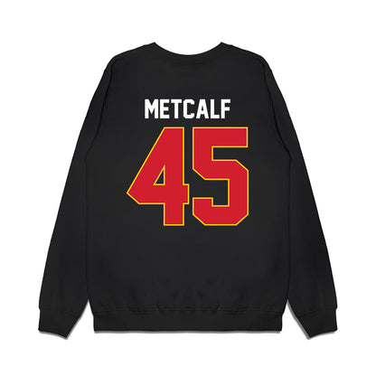 Maryland - NCAA Men's Basketball : Collin Metcalf - Vintage Shersey Premium Crewneck Sweatshirt-1