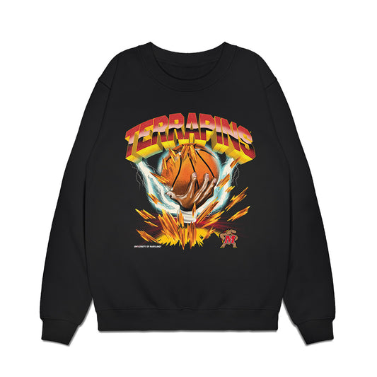 Maryland - Men's Basketball Alumni : Calvin McCall - Vintage Shersey Premium Crewneck Sweatshirt-0