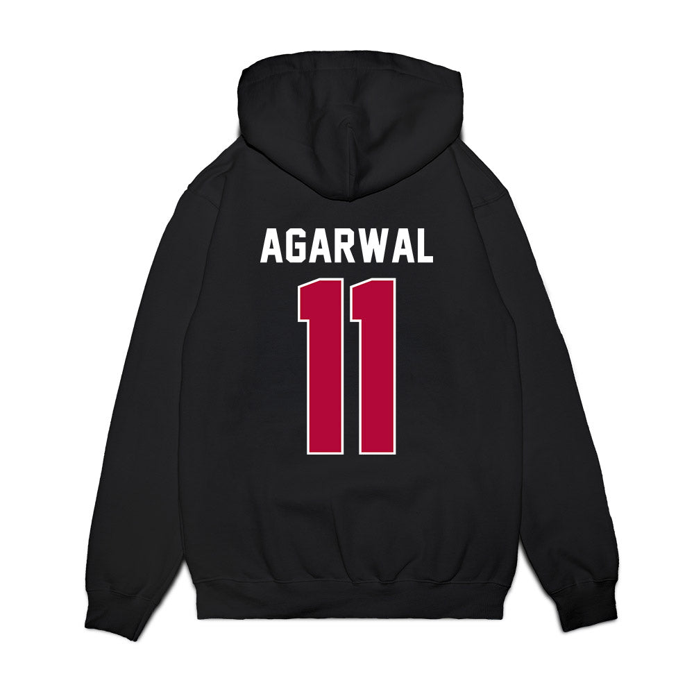 Stanford - NCAA Men's Basketball : Ryan Agarwal - Vintage Premium Hooded Sweatshirt-1