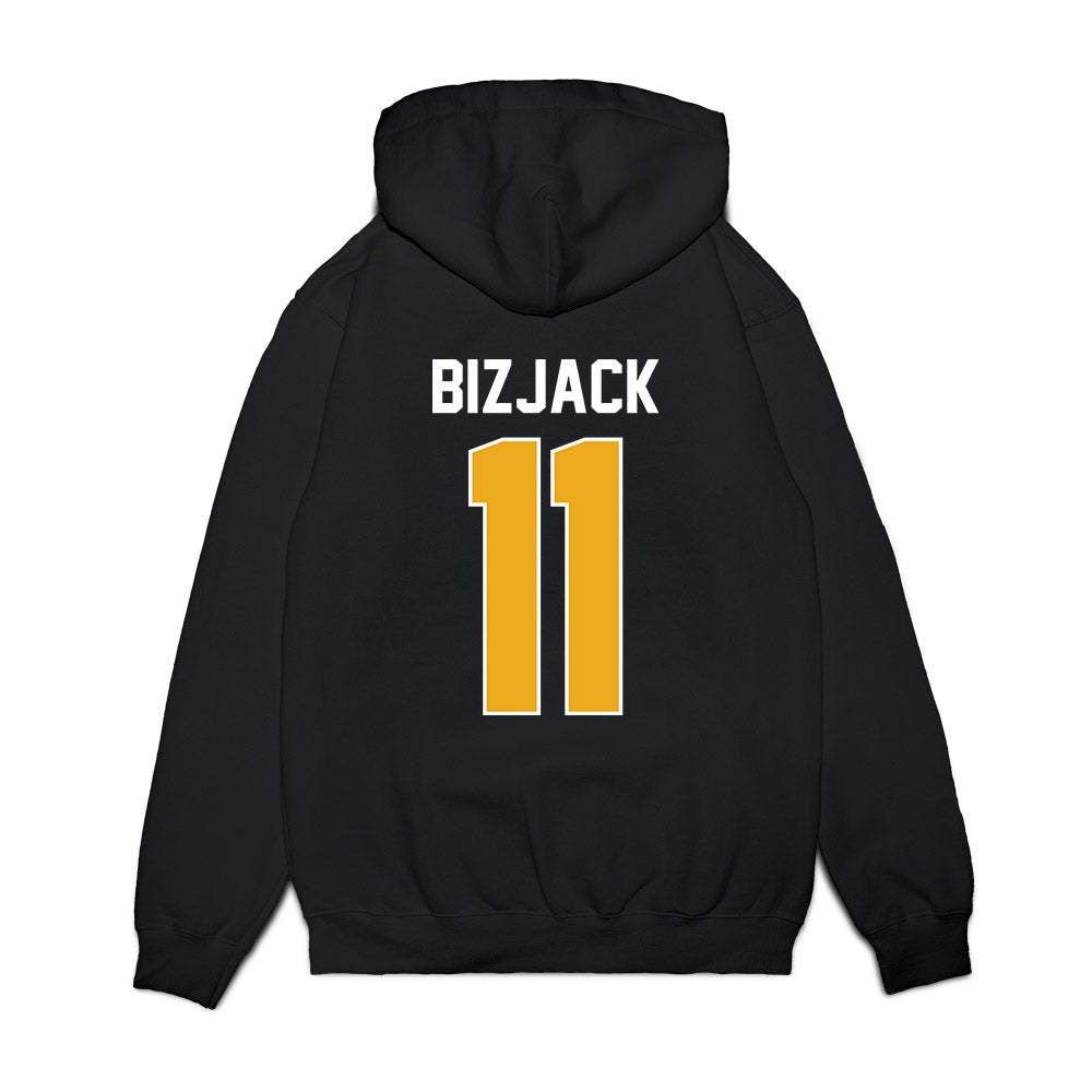 West Virginia - NCAA Men's Basketball : Finley Bizjack - Vintage Shersey Premium Hooded Sweatshirt-1