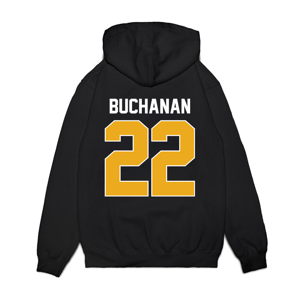 West Virginia - NCAA Men's Basketball : Javan Buchanan - Vintage Shersey Premium Hooded Sweatshirt-1