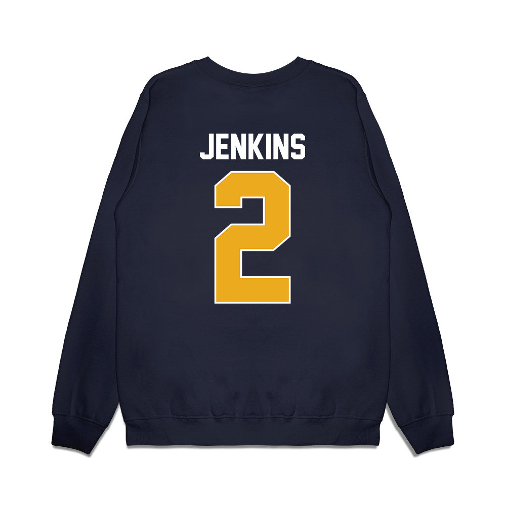 West Virginia - NCAA Men's Basketball : Amir Jenkins - Vintage Shersey Premium Crewneck Sweatshirt-1