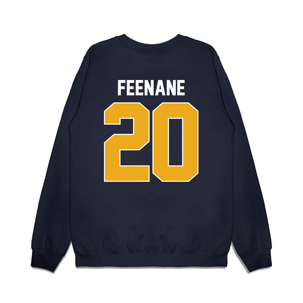 West Virginia - NCAA Men's Basketball : Michael Feenane - Vintage Shersey Premium Crewneck Sweatshirt-1