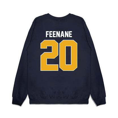 West Virginia - NCAA Men's Basketball : Michael Feenane - Vintage Shersey Premium Crewneck Sweatshirt-1