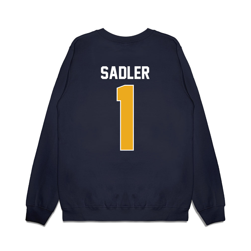 West Virginia - NCAA Men's Basketball : Miles Sadler - Vintage Shersey Premium Crewneck Sweatshirt-1