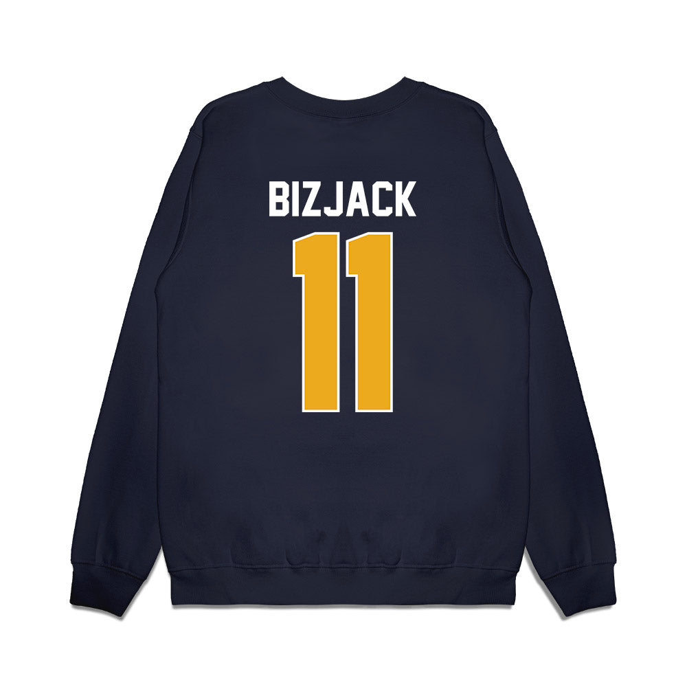 West Virginia - NCAA Men's Basketball : Finley Bizjack - Vintage Shersey Premium Crewneck Sweatshirt-1