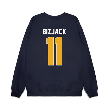 West Virginia - NCAA Men's Basketball : Finley Bizjack - Vintage Shersey Premium Crewneck Sweatshirt-1