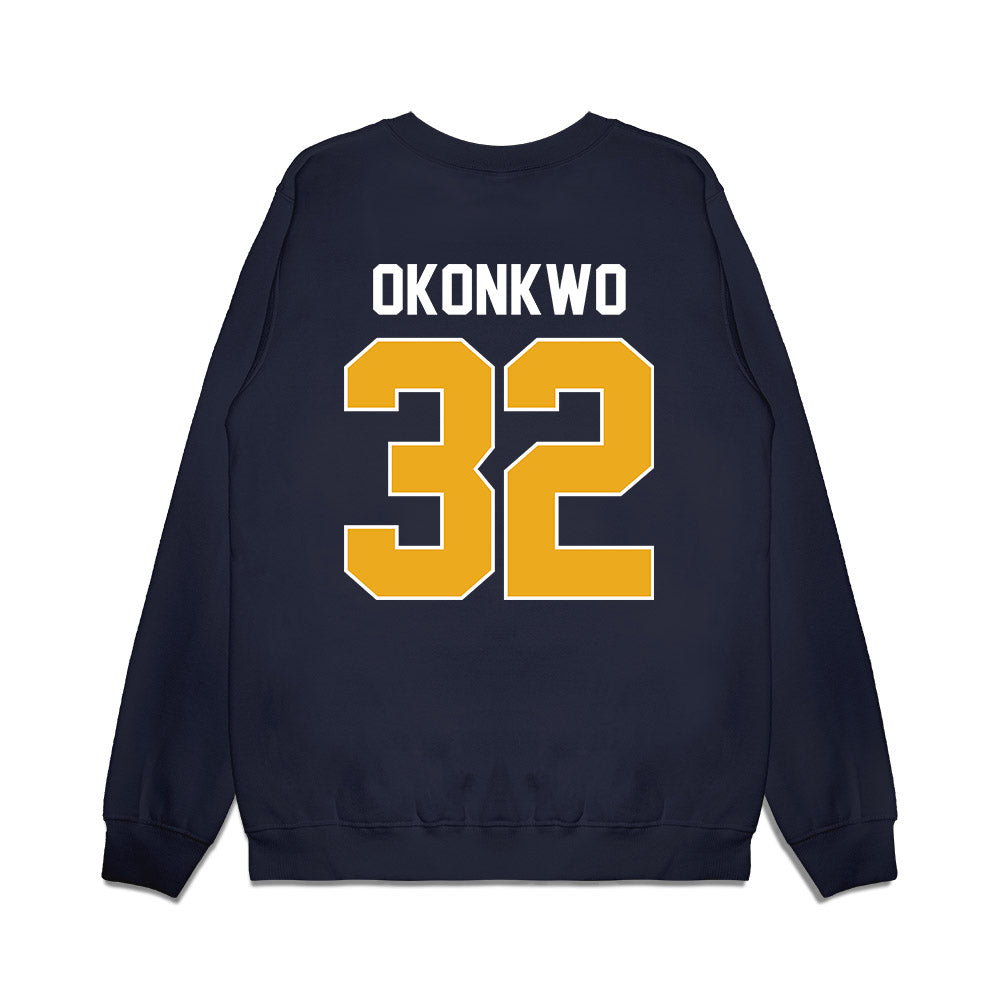 West Virginia - NCAA Men's Basketball : James Okonkwo - Vintage Shersey Premium Crewneck Sweatshirt-1