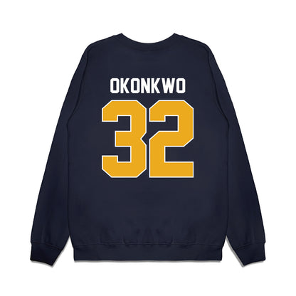 West Virginia - NCAA Men's Basketball : James Okonkwo - Vintage Shersey Premium Crewneck Sweatshirt-1