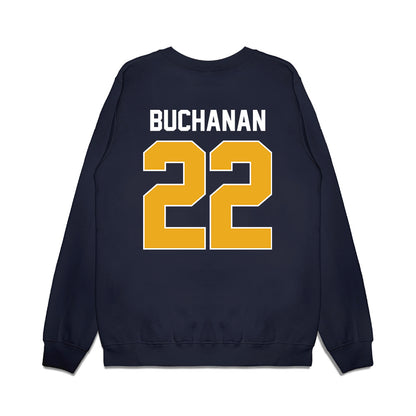 West Virginia - NCAA Men's Basketball : Javan Buchanan - Vintage Shersey Premium Crewneck Sweatshirt-1