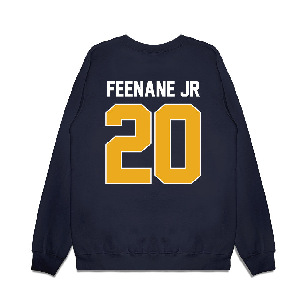 West Virginia - NCAA Men's Basketball : Michael Feenane Jr - Vintage Shersey Premium Crewneck Sweatshirt-1
