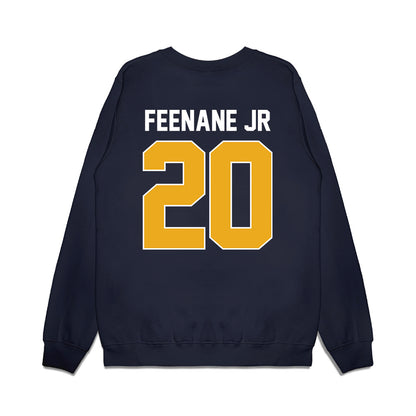 West Virginia - NCAA Men's Basketball : Michael Feenane Jr - Vintage Shersey Premium Crewneck Sweatshirt-1