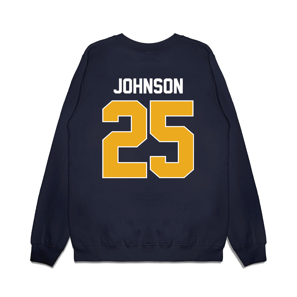 West Virginia - NCAA Women's Basketball : Loghan Johnson - Vintage Shersey Premium Crewneck Sweatshirt-1