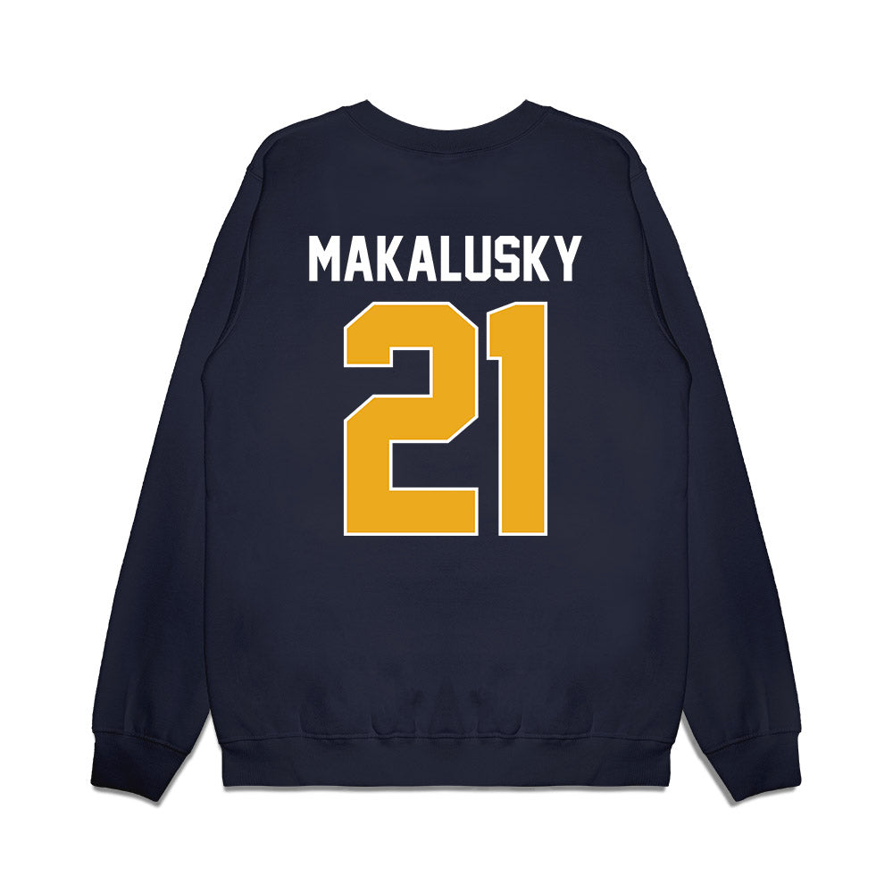 West Virginia - NCAA Women's Basketball : Riley Makalusky - Vintage Shersey Premium Crewneck Sweatshirt-1