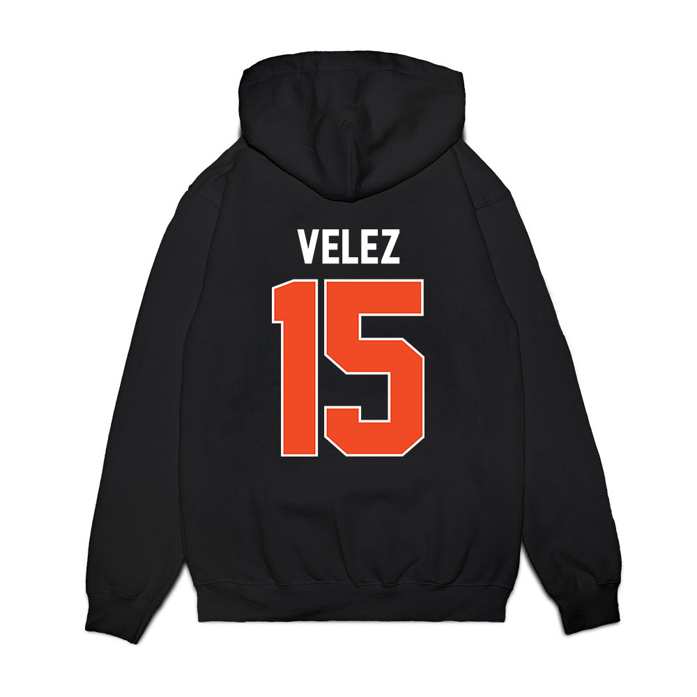 Syracuse - NCAA Women's Basketball : Angelica Velez - Vintage Shersey Premium Hooded Sweatshirt-1