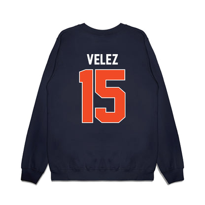 Syracuse - NCAA Women's Basketball : Angelica Velez - Vintage Shersey Premium Crewneck Sweatshirt-1