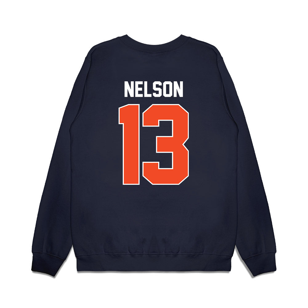 Syracuse - NCAA Women's Basketball : Camdyn Nelson - Vintage Shersey Premium Crewneck Sweatshirt-1