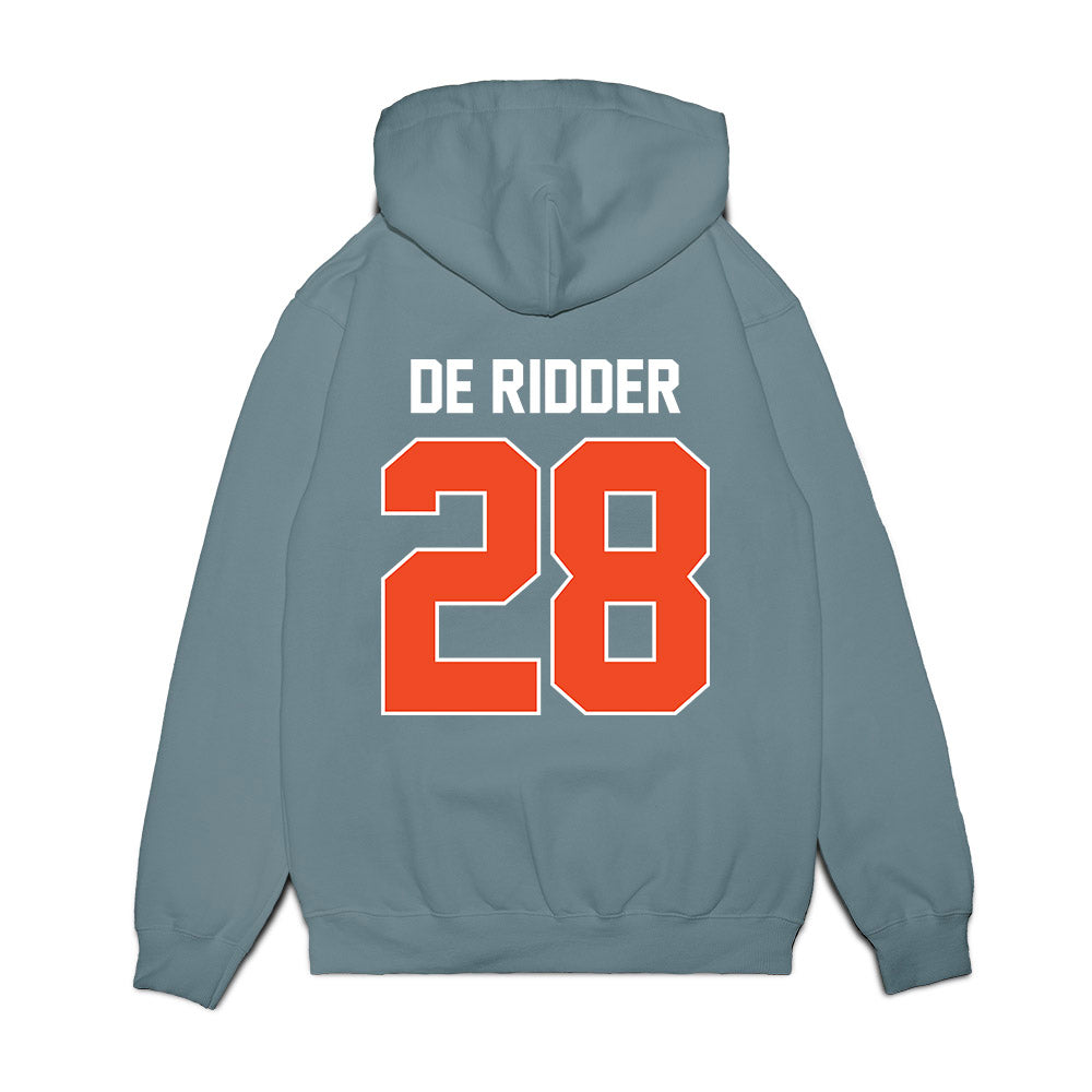 Virginia - NCAA Men's Basketball : Thijs De Ridder - Vintage Shersey Premium Hooded Sweatshirt-1