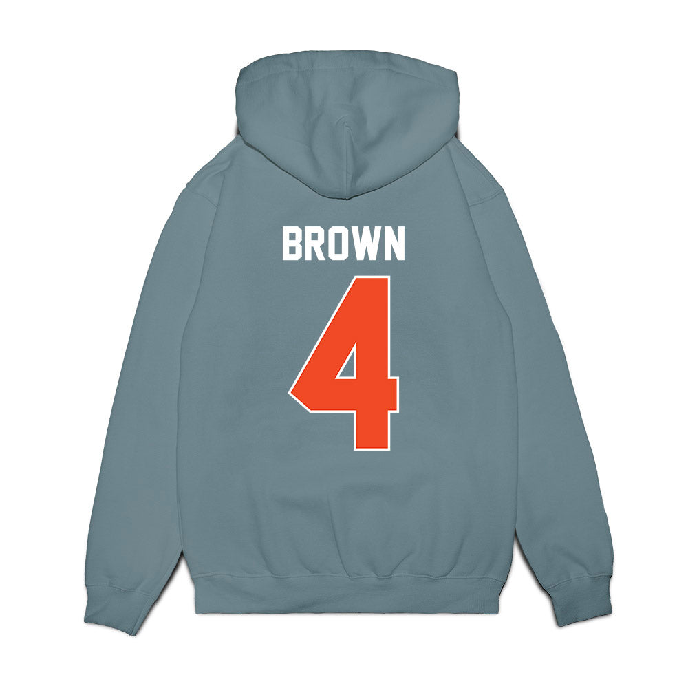 Virginia - NCAA Women's Basketball : Jillian Brown - Vintage Shersey Premium Hooded Sweatshirt-1