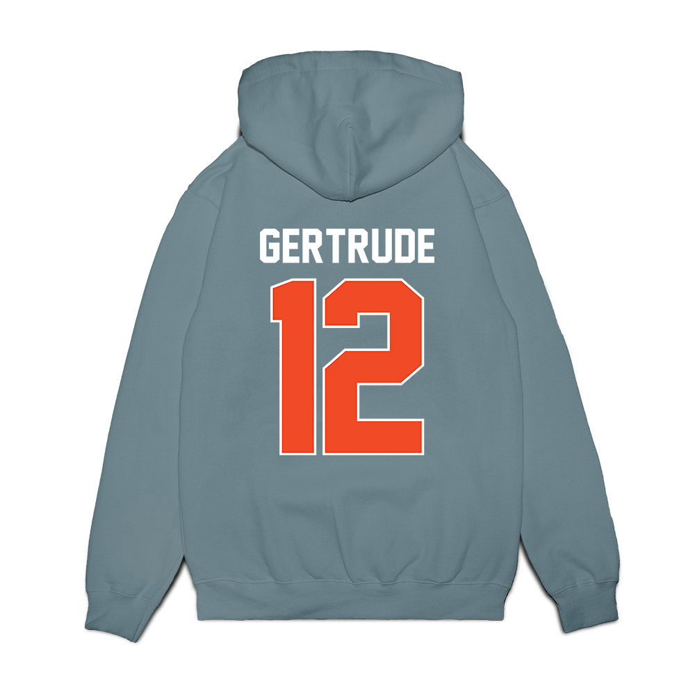 Virginia - NCAA Men's Basketball : Elijah Gertrude - Vintage Shersey Premium Hooded Sweatshirt-1