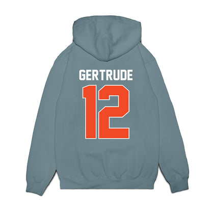 Virginia - NCAA Men's Basketball : Elijah Gertrude - Vintage Shersey Premium Hooded Sweatshirt-1