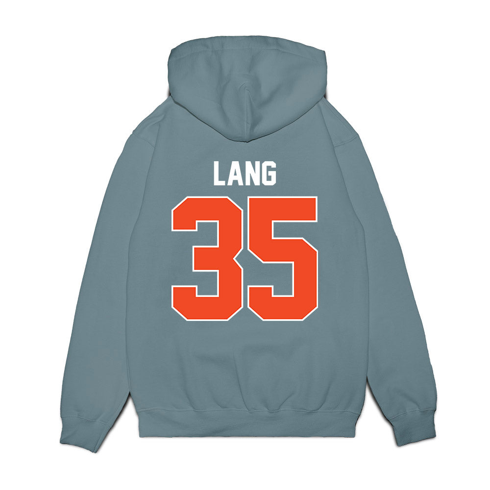 Virginia - NCAA Men's Basketball : Carter Lang - Vintage Shersey Premium Hooded Sweatshirt-1