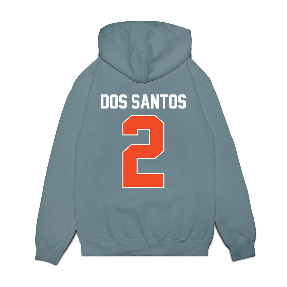 Virginia - NCAA Women's Basketball : Raiane Dos Santos - Vintage Shersey Premium Hooded Sweatshirt-1