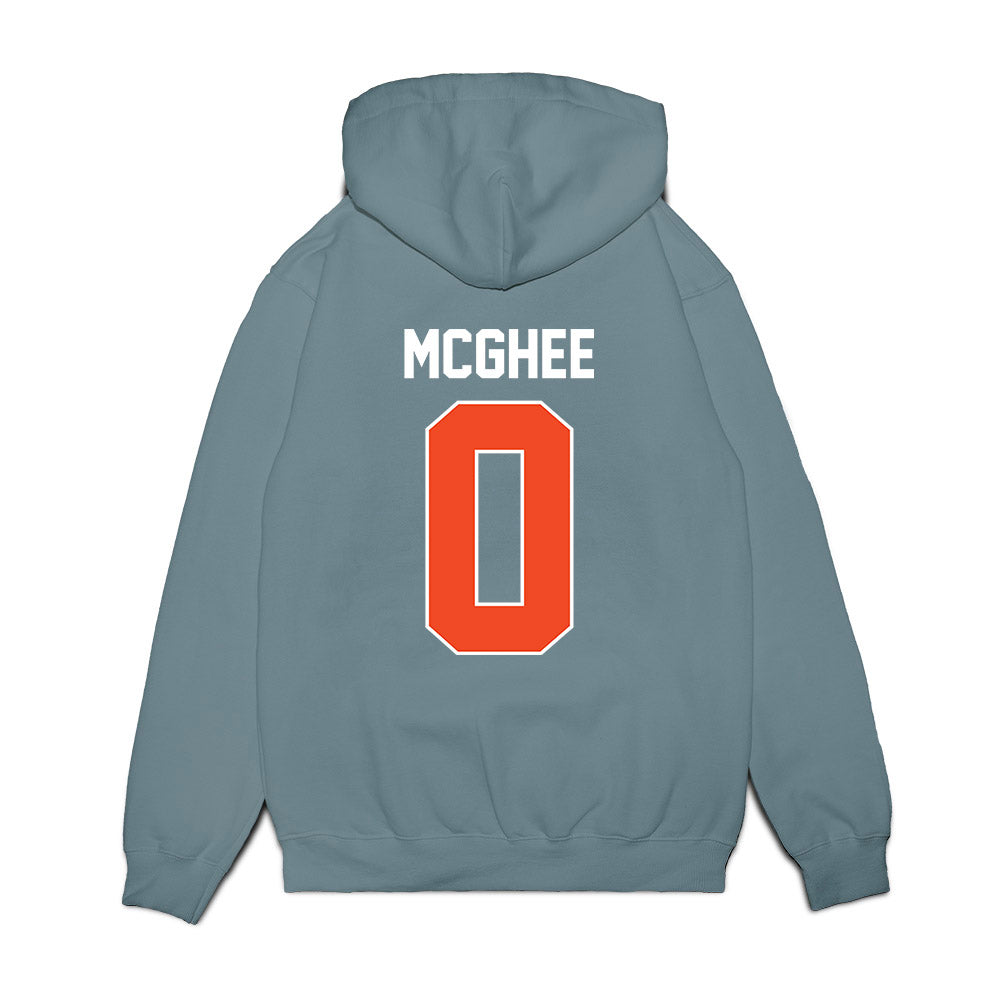 Virginia - NCAA Women's Basketball : Olivia McGhee - Vintage Shersey Premium Hooded Sweatshirt-1