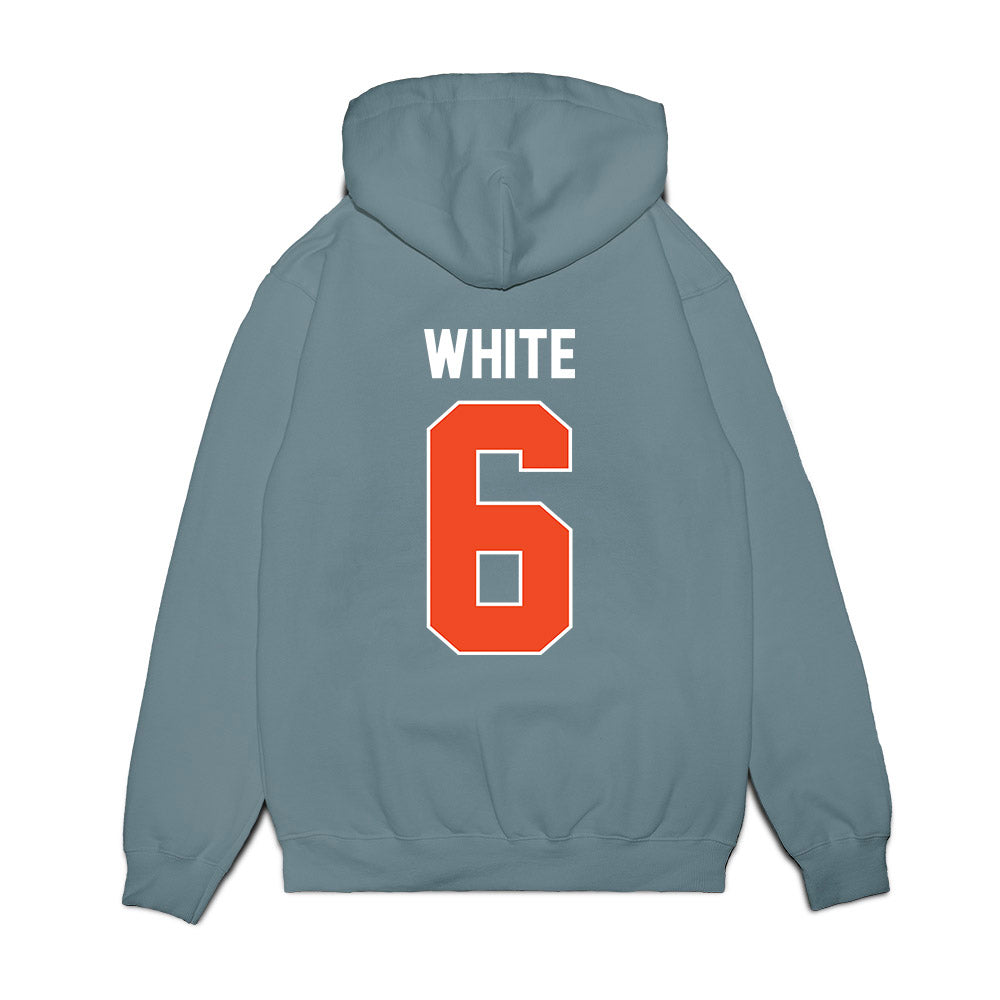 Virginia - NCAA Men's Basketball : Jacari White - Vintage Shersey Premium Hooded Sweatshirt-1