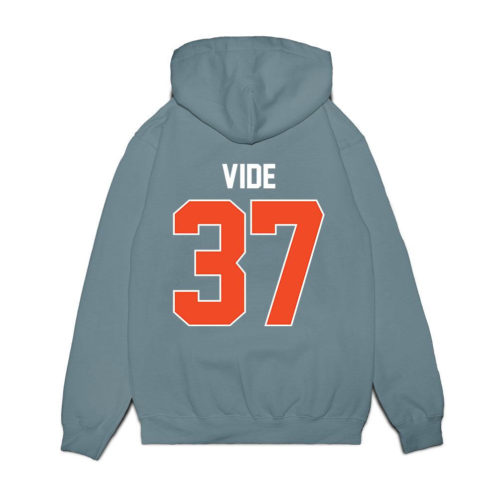Virginia - NCAA Men's Basketball : Jan Vide - Vintage Shersey Premium Hooded Sweatshirt-1