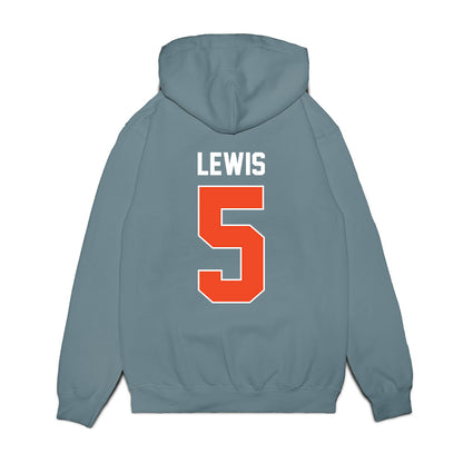 Virginia - NCAA Men's Basketball : Sam Lewis - Vintage Shersey Premium Hooded Sweatshirt-1