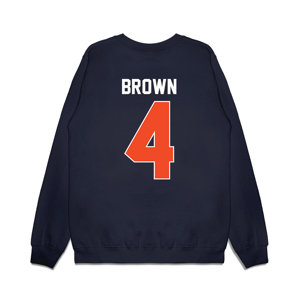 Virginia - NCAA Women's Basketball : Jillian Brown - Vintage Shersey Premium Crewneck Sweatshirt-1