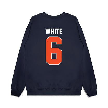 Virginia - NCAA Men's Basketball : Jacari White - Vintage Shersey Premium Crewneck Sweatshirt-1