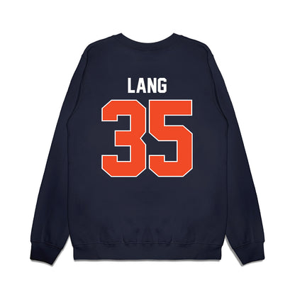 Virginia - NCAA Men's Basketball : Carter Lang - Vintage Shersey Premium Crewneck Sweatshirt-1