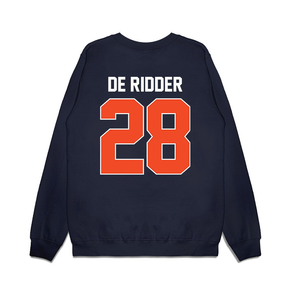 Virginia - NCAA Men's Basketball : Thijs De Ridder - Vintage Shersey Premium Crewneck Sweatshirt-1